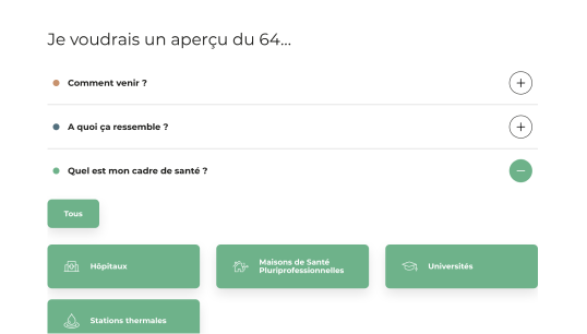 Focus sur une page du site web