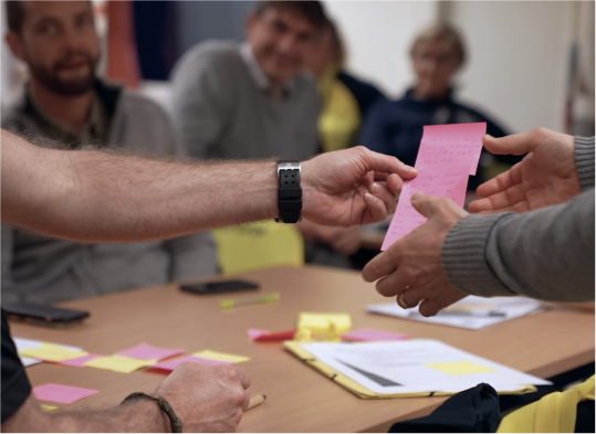 photo en groupe de travail