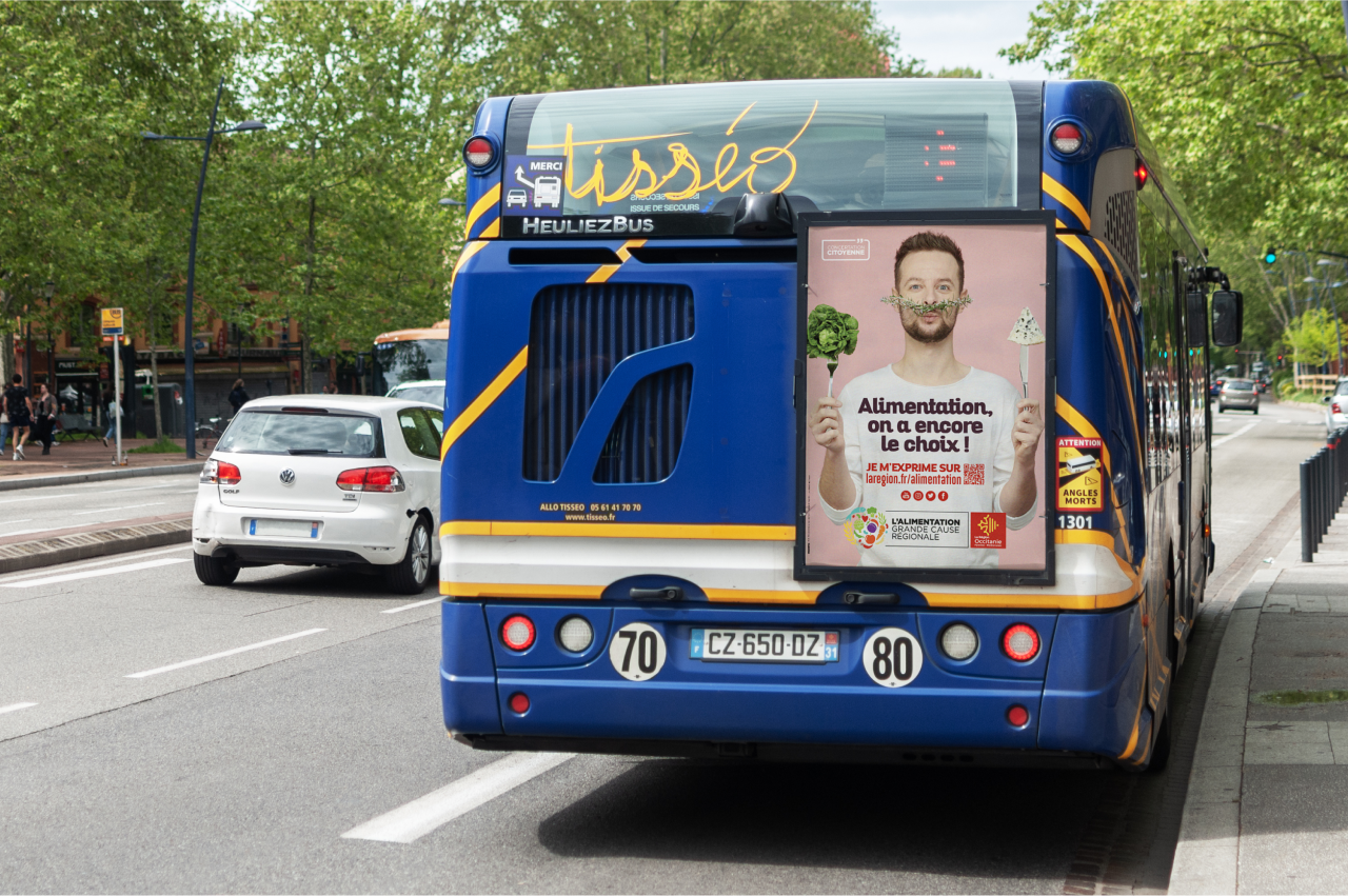 Affichage bus de la campagne